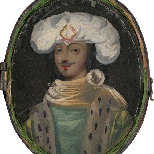 Britisch oder Niederländisch Around 1660, miniature of a young woman in a yellow&hellip;
