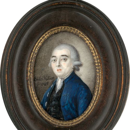 De La Vollière Retrato en miniatura de Charles Clarke de Westminster con peluca &hellip;