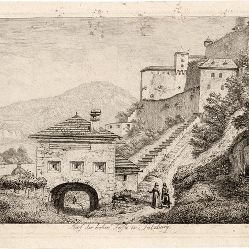 Erhard, Johann Christoph At the high fortress in Salzburg. 


Etching. 12.5 x 17&hellip;