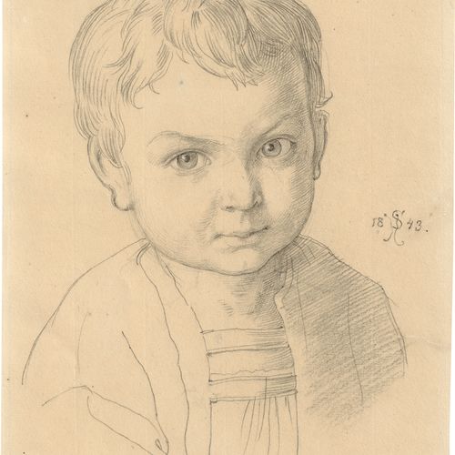 Schnorr von Carolsfeld, Julius 儿子爱德华的画像。


铅笔在编织纸（papier vélin）上。27,1 x 16,9厘米。有&hellip;
