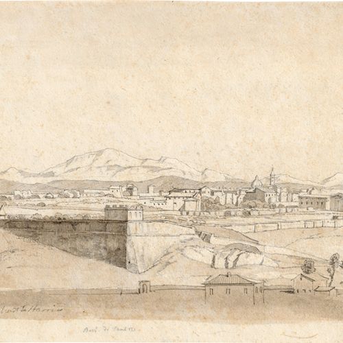Führich, Joseph von 罗马的景色。


铅笔画，棕色水洗，强韧的编织纸（papier vélin）。18,6 x 27,2厘米。左下角的亲笔签&hellip;