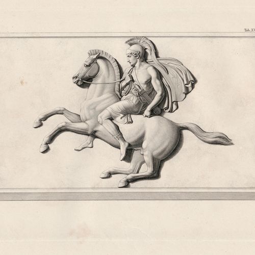 Amsler, Samuel Alexander the Great's Entry into Babylon. Marble frieze in the Ro&hellip;