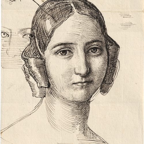 Schnorr von Carolsfeld, Julius 玛丽亚-海勒的画像。


手工纸上的黑褐色钢笔水墨画。15,9 x 12,3 厘米。右下角署名 "&hellip;