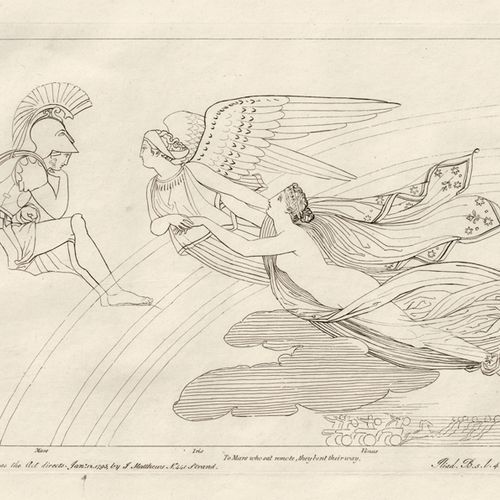 Flaxman, John 后。荷马的《伊利亚特》。


34幅大纲蚀刻画加上标题页，由Tommaso Piroli在编织纸（papier vélin）上绘制，&hellip;