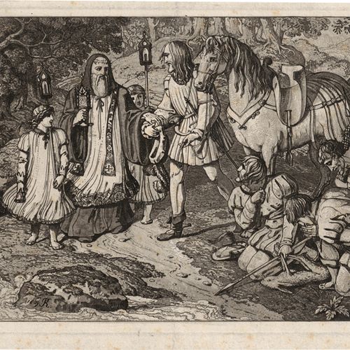 Russ, Carl 哈布斯堡的鲁道夫把他的马留给了牧师。


瓦楞纸上的蚀刻和水彩画（papier vélin）。15,7 x 23,1厘米。1809年，Na&hellip;