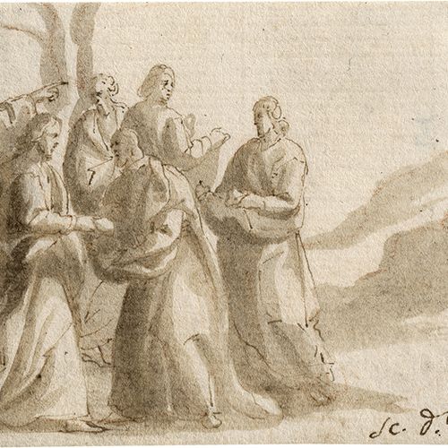 Allegrini, Francesco 两片叶子：亚伯拉罕招待天使；耶稣在他门徒的圈子里把饼做多了。



a) 棕色的笔墨画。6,5 x 9,9 厘米。b)&hellip;