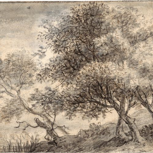 WATERLOO, Anthonie Pequeño grupo de árboles en una colina.



Tiza negra, lavado&hellip;
