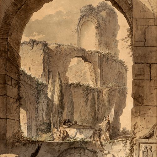 Lebarbier d. Ä., Jean Jacques François Vue d'une ruine antique avec des personne&hellip;