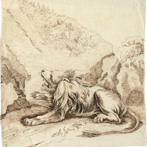 Winterhalder d. Ä., Josef - zugeschrieben atribuido a. León tumbado frente a una&hellip;