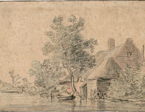 Goyen, Jan Josefsz. Van - zugeschrieben 归属。荷兰河流景观与船只。



黑粉笔，水彩画。9,8 x 20,6厘米。背面&hellip;