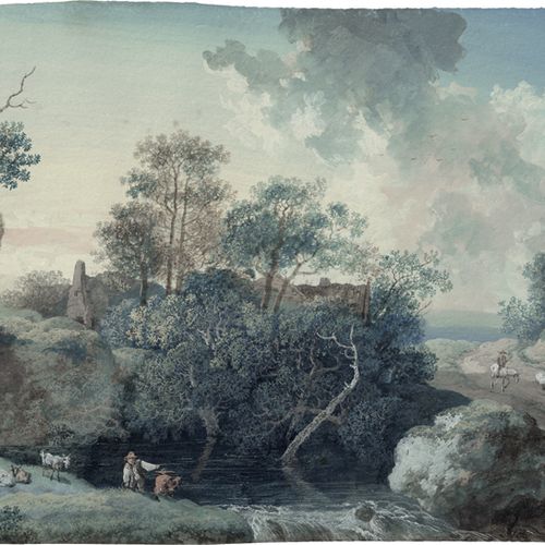Wagner, Johann Georg Paysage vallonné avec une ferme ; paysage rocheux avec des &hellip;