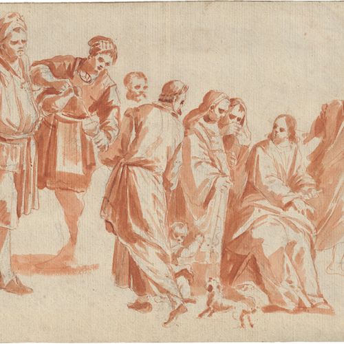 Venezianisch 18e siècle Les noces de Canaa.



Rouge et craie noire, pinceau en &hellip;