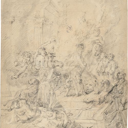 Stipperger, Lucas - Schule Disegno per un'allegoria sul buon regno dell'imperatr&hellip;