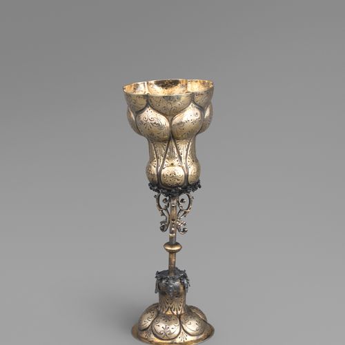 Silberpokal Humped goblet.

Silver, partially gilded. Unmarked. Stem with three &hellip;