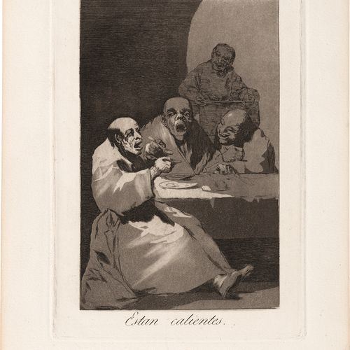 Goya, Francisco de Estan calientes - Ils sont chauds. 

Gravure à l'aquatinte, f&hellip;