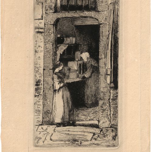 Whistler, James Abbot McNeill La Marchande de Moutarde - 苹果酒商人。

手工纸上的蚀刻画。15,7 x&hellip;
