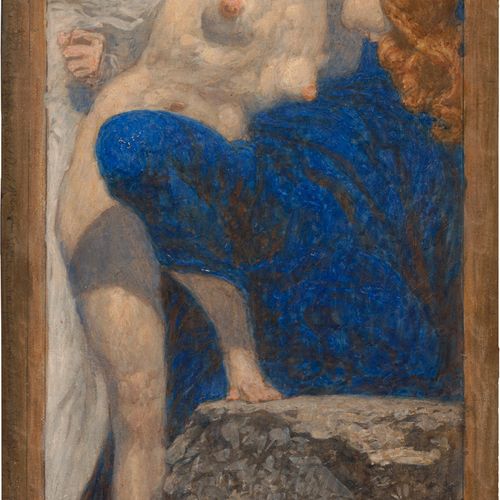 Rothaug, Alexander 岩石上的女性裸体（仙女座？）/盲僧

2幅作品，正反面，钢笔画在纸板上。

26 x 15,5厘米。

右下角有黑笔签名 &hellip;