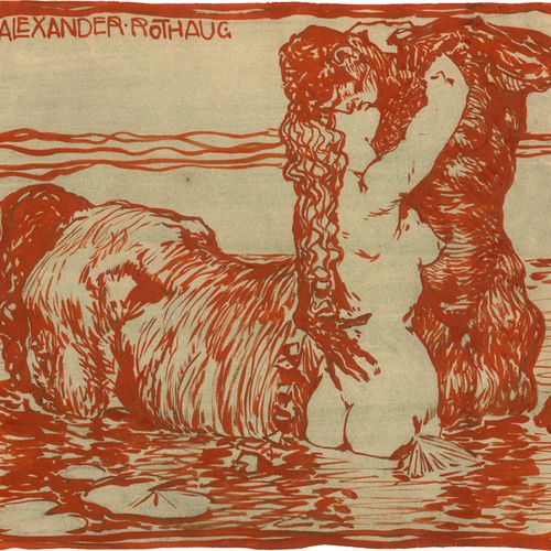 Rothaug, Alexander Centaure et nymphe

Pinceau rouge et vert sur vélin.

17,7 x &hellip;