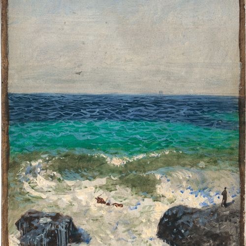 Rothaug, Alexander 岩石海岸 / 桨手

2幅图画，正反面都是钢笔画，反面是彩色样本和铅笔画在纸板上。

26,5 x 19,5厘米。

背面&hellip;