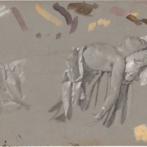 Rothaug, Alexander 睡觉的年轻人

铅笔画，用白色增高，以及灰色编织纸（papier vélin）上的彩色样本。

23,5 x 32,5厘米&hellip;