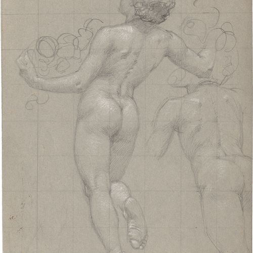 Rothaug, Alexander 舞蹈男孩的背影

铅笔画，用白色增高，呈方形，在灰色编织纸（papier vélin）上。

30,2 x 22 cm。