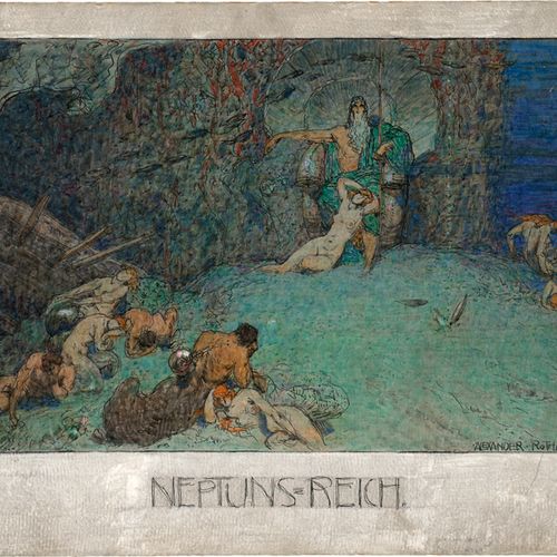 Rothaug, Alexander "Il regno di Nettuno" / Fauno e sirena

2 disegni, recto/vers&hellip;