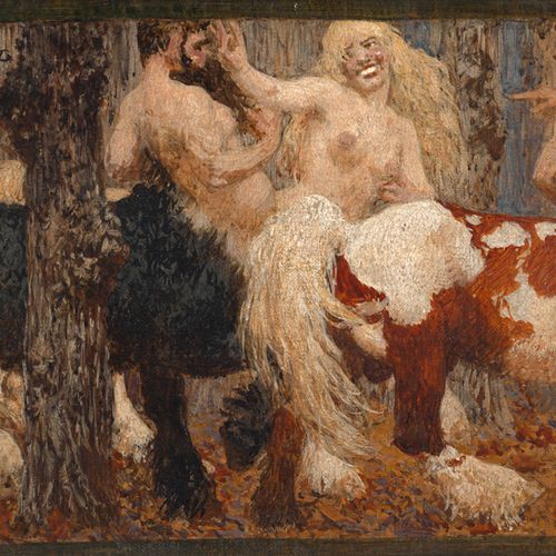 Rothaug, Alexander "Le centaure givré (sic)".

Tempera sur toile. 1916.

21 x 27&hellip;