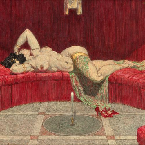 Rothaug, Alexander Odalisque

Tempera, rehaussée d'aquarelle, sur toile.

70 x 9&hellip;
