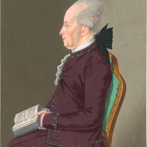 Reinhold, Johann Friedrich Leberecht 海因里希-XXX的肖像，Reuß伯爵侧面坐在左边，手里拿着一本书。

水粉画在手工纸上&hellip;