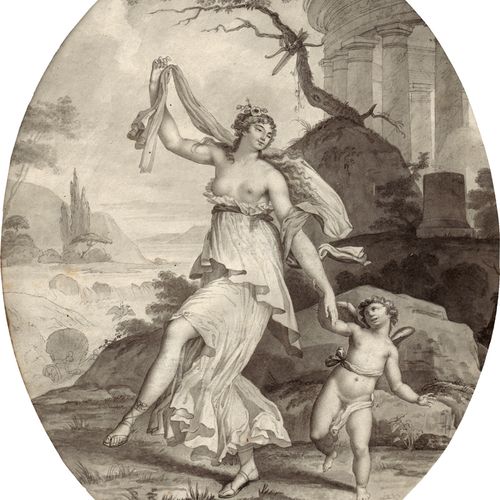 Cazenave, Jean-Frédéric Venere danzante con Cupido.

Disegno a penna e inchiostr&hellip;