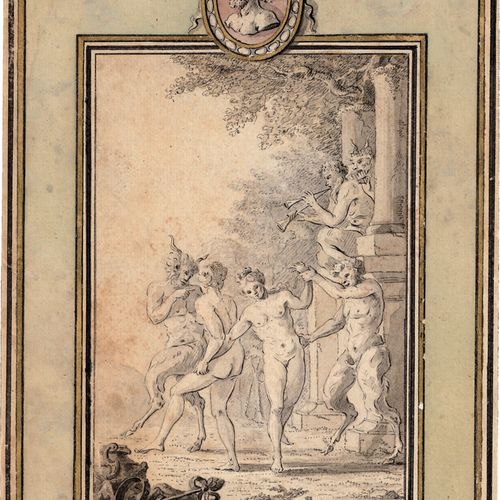 Lafage, Raymond - zugeschrieben attributed to. Dancing satyrs and nymphs. 

Pen &hellip;