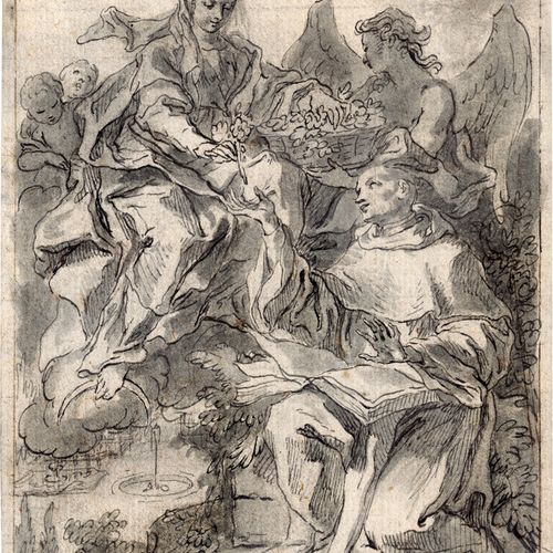Wolcker, Johann Georg Mary appears to St. Bernard of Clairvaux.

Pen and ink in &hellip;