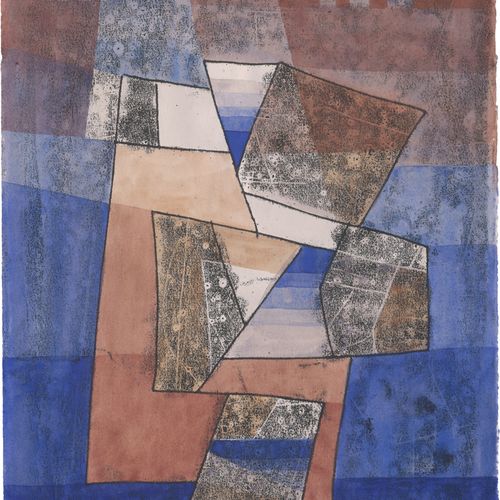 Hirschfeld-Mack, Ludwig 抽象构成
单版画，水彩画，在编织纸（papier vélin）上。1964.
29 x 22,2 cm。
签名 &hellip;