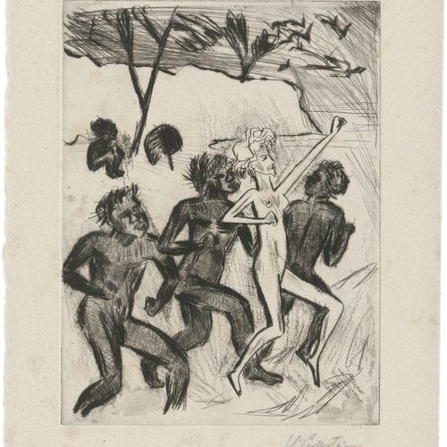 Pechstein, Hermann Max Yali II (The Ona and the white girl).
Drypoint, roulette &hellip;