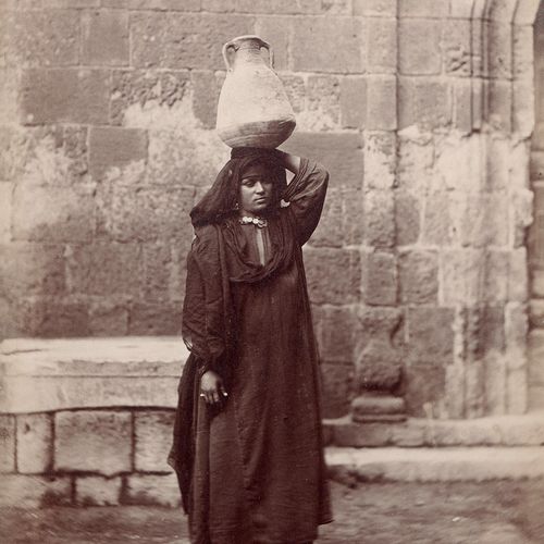 Béchard, Henri Retratos y vistas de Egipto. 1880s. 6 grabados a la albúmina. Apr&hellip;