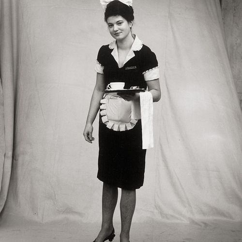 Moses, Stefan "Café Kranzler waitress, Berlin"; "Porter, Cologne". 1963/printed &hellip;