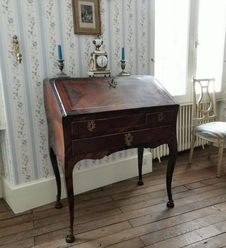 Null Charming curved donkey back desk, inlaid on all sides in rosewood, opening &hellip;