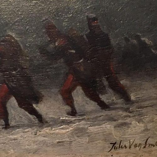 Null Jules VAN IMSHOOT (1821-1884) Retour de troupe sous la neige, ou Les volont&hellip;
