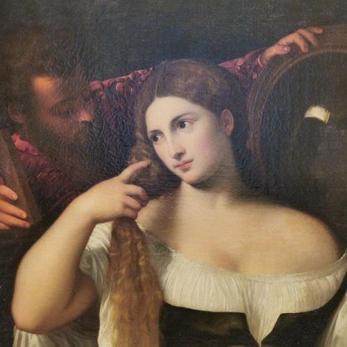 Null 十八世纪的学校，在Tiziano VECELLIO之后，称为TITIAN (1490-1576) The woman with the mirror,&hellip;