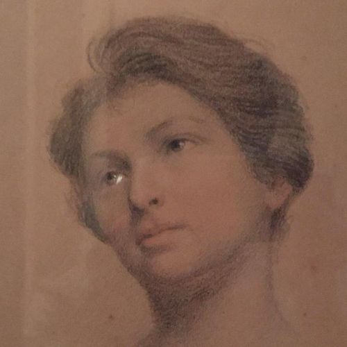 Null Léon Gérard CREPY (1872-?) Portrait of a woman. Sanguine. Signed at the bot&hellip;