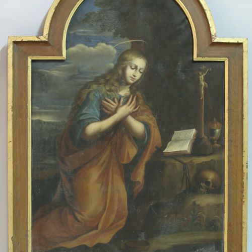 Null COPIE DE PHILIPPE DE CHAMPAIGNE (1602-1674) Marie-Madeleine pénitente Huile&hellip;