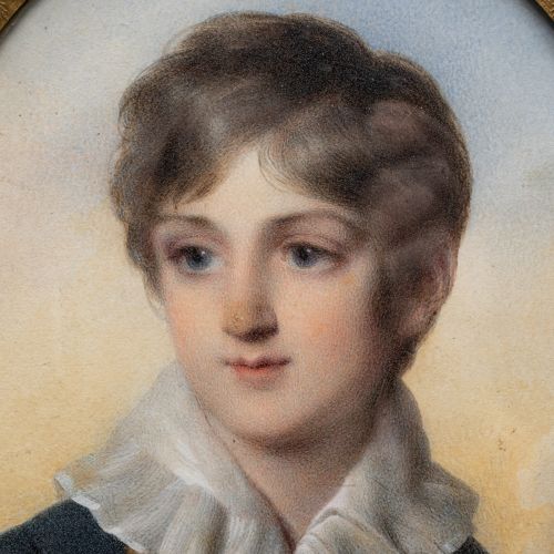 Null JEAN-BAPTISTE ISABEY (Nancy, 1767-Paris, 1855) Portrait de jeune homme, 181&hellip;