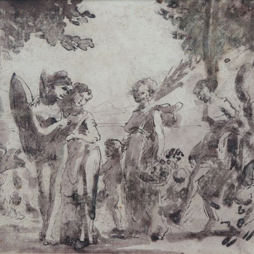 Null D'APRÈS PIERRE-PAUL PRUD'HON (1758-1823) Scène de l'histoire ancienne Lavis&hellip;