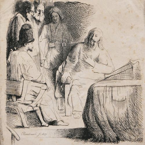 Null D'APRÈS REMBRANDT VAN RIJN (1606-1669) Scène de la vie de Jésus Christ Grav&hellip;