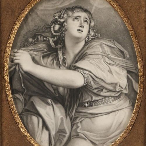 Null D'APRÈS JEAN AUGUSTE DOMINIQUE INGRES (1780-1867) Portrait de femme éplorée&hellip;