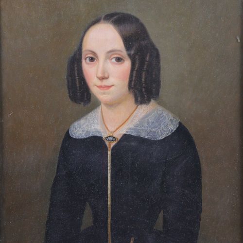 Null ÉCOLE FRANÇAISE DU MILIEU DU XIXe Portrait de Marie d’Astouet de Monbartier&hellip;