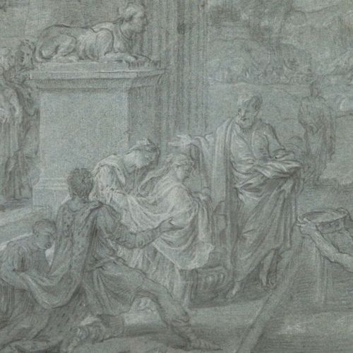 Null ENTOURAGE DE LOUIS DE BOULLOGNE (1654-1733) ÉCOLE FRANÇAISE DU XVIIe Scène &hellip;