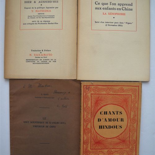 Null [Littérature, Poésie] CHINE ET JAPON Lot de 14 publications, 1910-1930 : Mi&hellip;