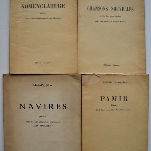 Null [Littérature, Poésie] FERNAND MARC (1900-1979) ET LES ÉDITIONS SAGESSE Lot &hellip;