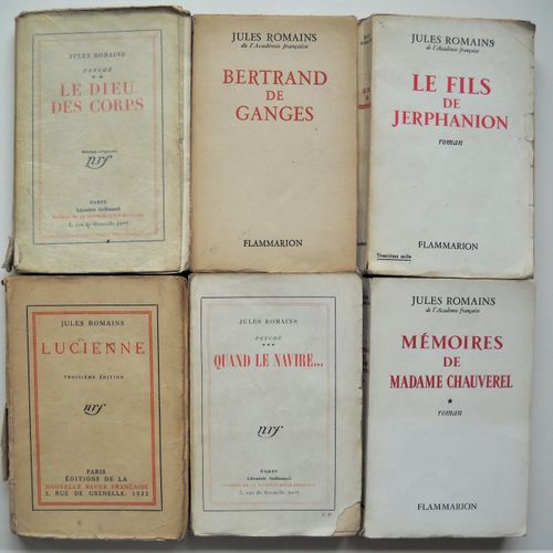 Null [Littérature, Roman, Prose] JULES ROMAINS (1885-1972) Lot de 10 ouvrages, é&hellip;